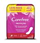 Protetor Diário Carefree Proteção Sem Perfume 40 Unidades