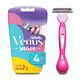 Gillette Venus Suave Aparelho De Depilação Com 3 Lâminas E Fita Lubrificante Com Aloe Vera 4 Unidades